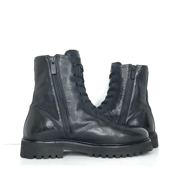 Thursday Black Combat Ankle Lace Up Lug Sole Boots Women’s 8 Shoes - Picture 5 of 13